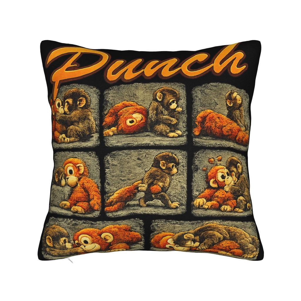 Baby Monkey Punch Cute Cuddly Little Love Pillowcases  Novelty Pillow Case For Sofa Bedroom Home Decor Soft Pillow Cover