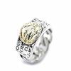 Silver One Si Miraculous Medal Virgin Mary Chain-Style Ring, Silver 925, Men's, Size 17, Miraculous Medal, Christian, Christ