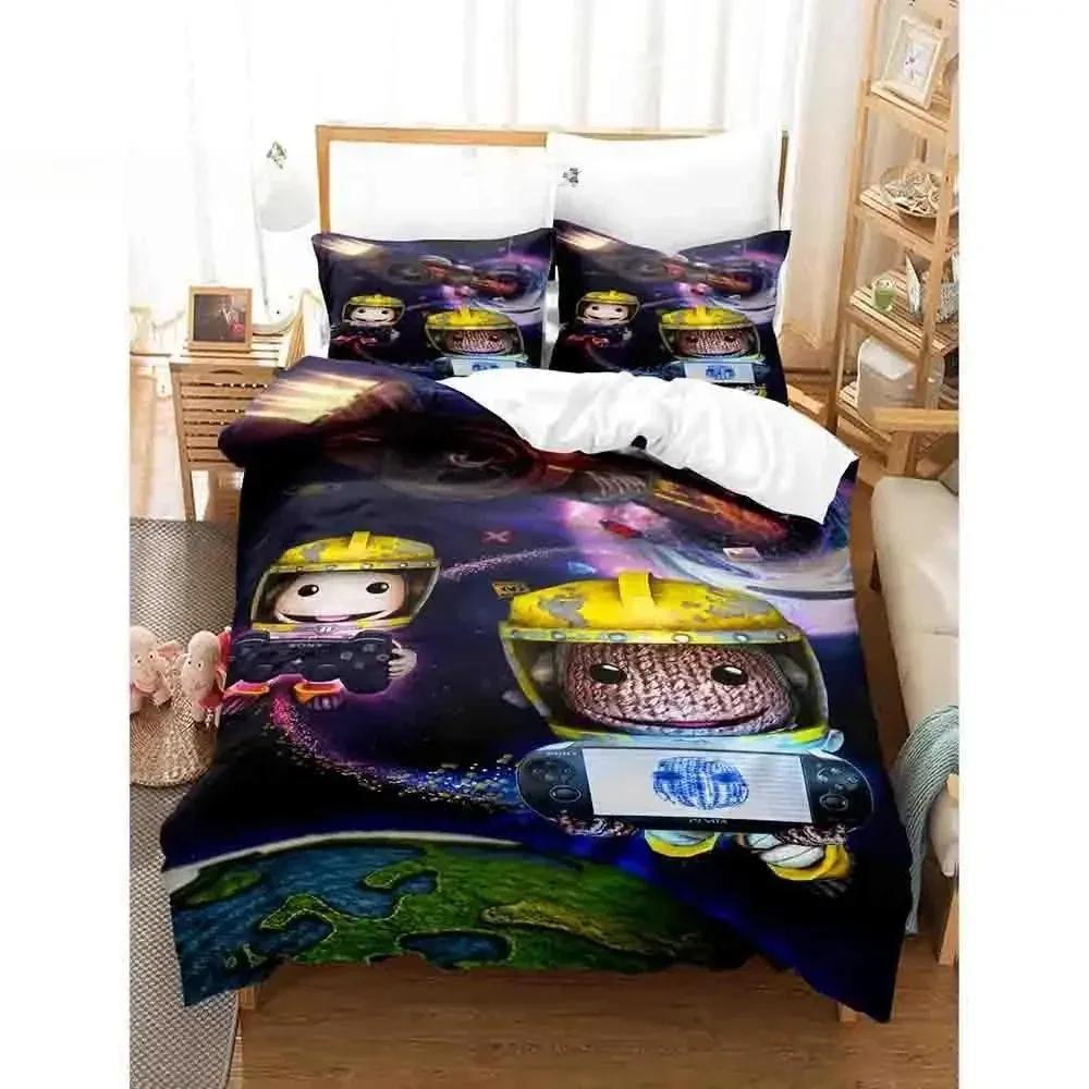 Sackboy Little Big Planet Bettwäsche Set Einzelbett Twin Full Queen King Size Bettset Aldult Kinder Schlafzimmer Bettdeckenbezug Sets Anime Bett