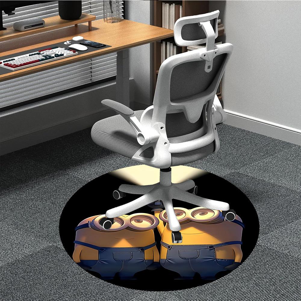 

1PC Minions Night Office Round Area Rug, Indoor Mat Suitable For Office, Under Office Chairs Bedroom Living Room Home Decor, Room Deco110 80cm by 80cm