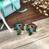 Natural handmade coconut shell earrings Bohemian women's retro cute versatile earrings temperament earrings