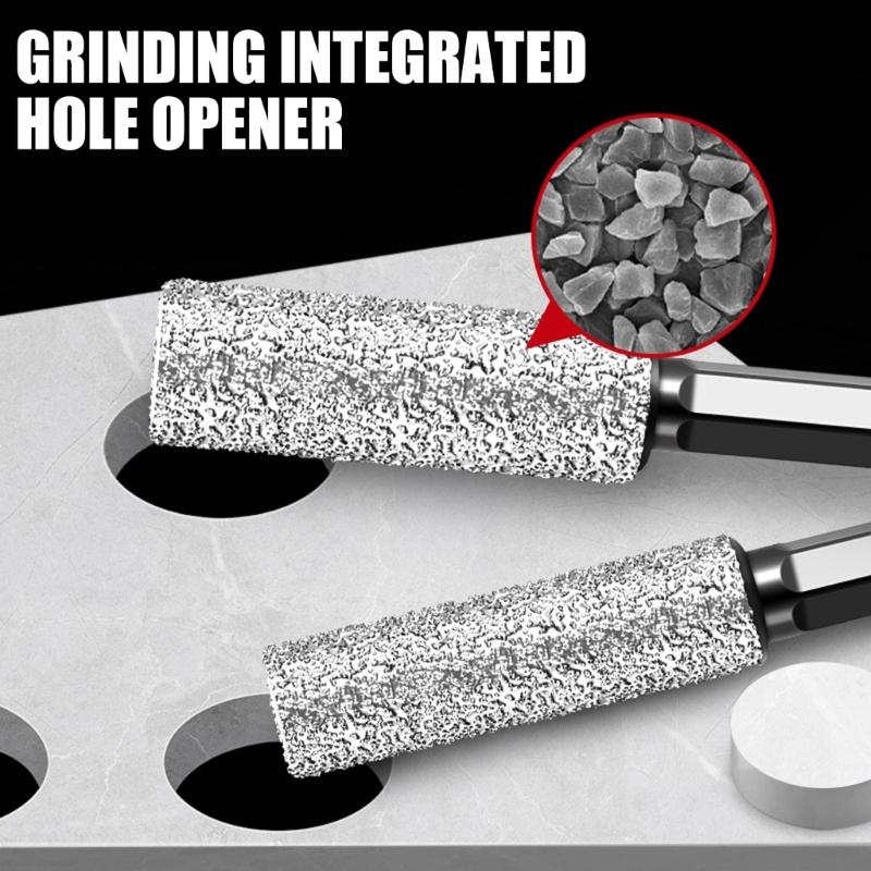6-12mm Diamonds Drill Bit Set Drilling and Grinding Hexagonal Shank Diamonds Drill Bit Hole Saw for Ceramic Tile Granite