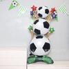 Sport Fußball Thema Geburtstagsparty Stehende Fußballtrophäe Aluminiumfolienballons für Weltcup Party Dekoration Zubehör