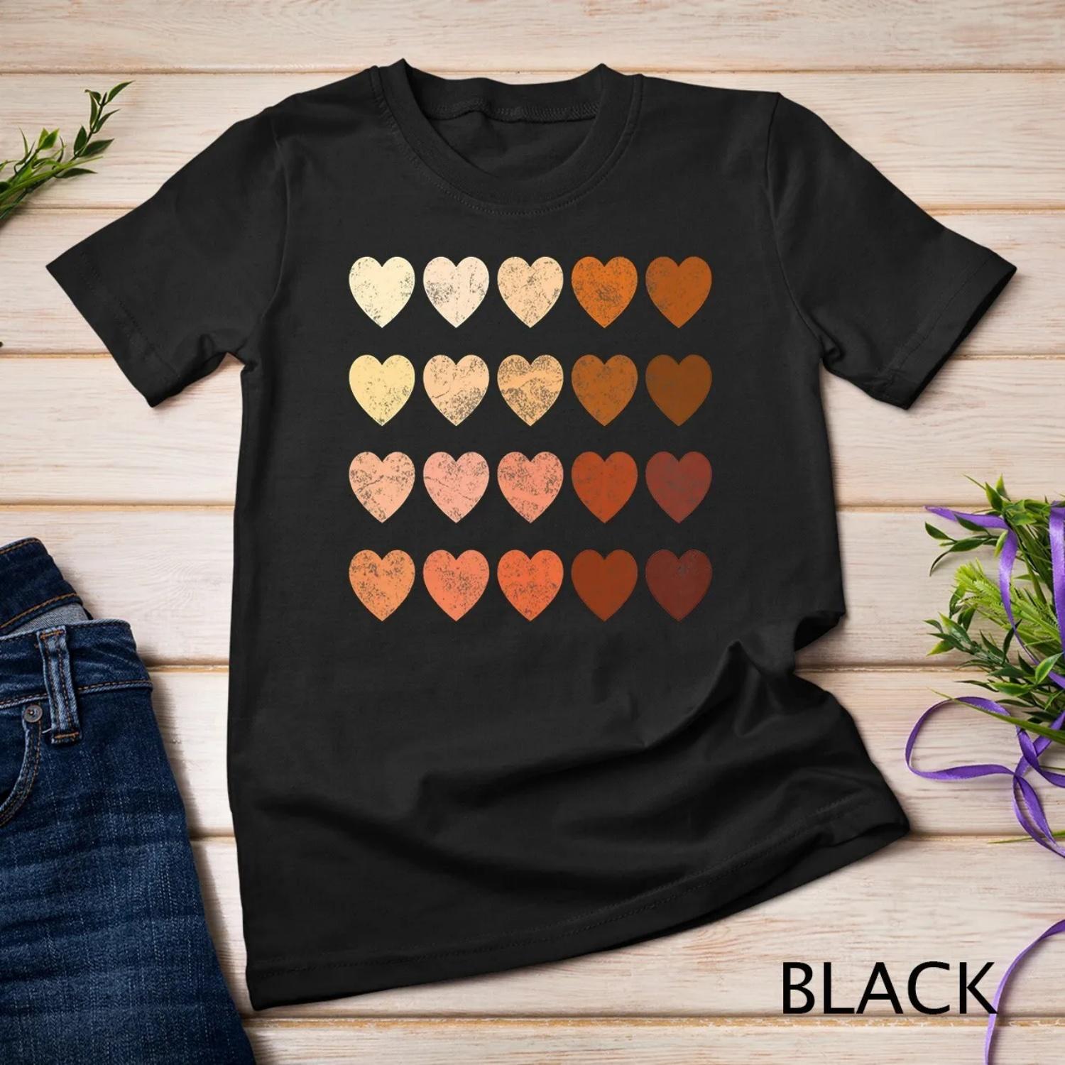 

melanin hearts vintage valentines day gift distressed BLM T shirt S чёрный