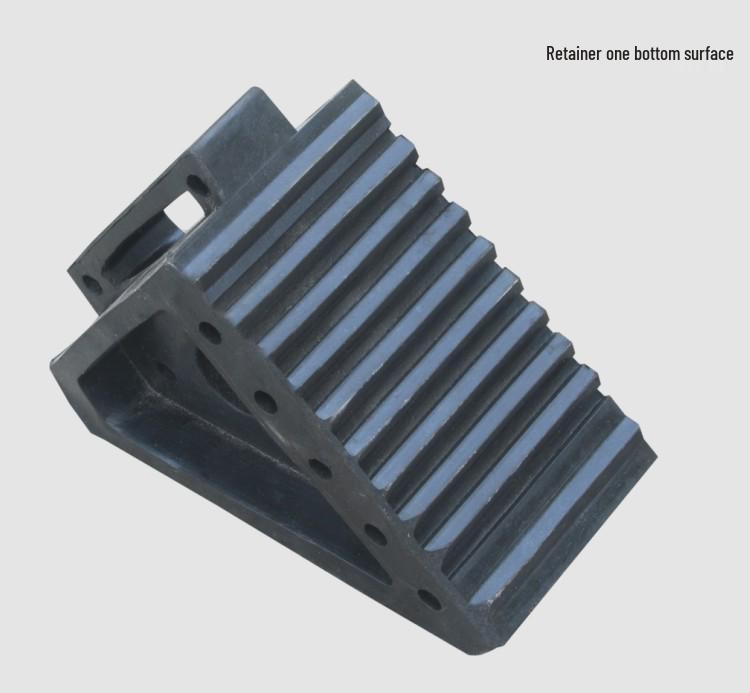 Large Portable Anti-Roll Wheel Chock: Rubber & Wood Stopper for Truck Tires