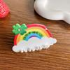 1pc Rainbow Small Grab Clip, Sweet Temperament Hair Clip, Half Tied Hair, Ponytail Clip, Small Shark Clip Hair Accessory