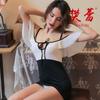 Fan Lei, sexy underwear women's suspender dress hip skirt short skirt uniform temptation secretary 405