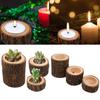 Decorative Tree Branch Candle Holder Handmade Wood Tea Light Stand for Living Room and Event Decor