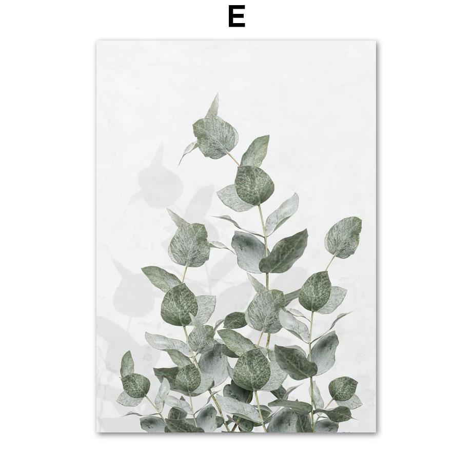 Sunrise Beach Hanging Bridge Eucalyptus Flower Cactus Wall Art Print Canvas Painting Nordic Posters Picture Living Room Decor