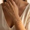 Dainty Boho Satellite Bead Finger Bracelet for Women Sexy Gold Color Hand Harness Chain Minimalist Valentine Summer Jewelry Gift