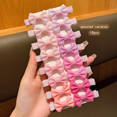 16 Süßer Wind Haarspangen Koreanische Version Schleifen Haarspangen Geeignet für den täglichen Gebrauch Haarschmuck