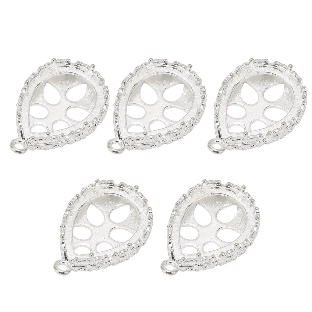 5 Pcs Alloy Pendant Base Jewelry Making Pendant Bezel Resin Molds Pendant Tray for DIY