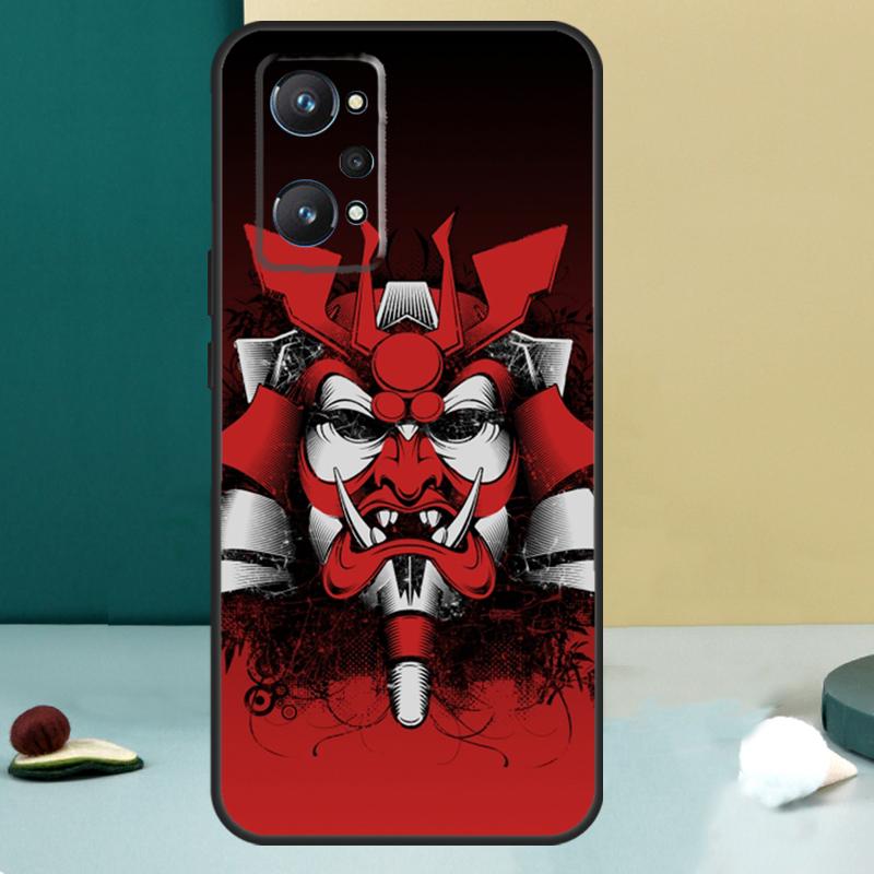 Samurai Mask Warrior Helmet For Realme GT 7 Pro GT 5 6 6T C67 C61 C55 C53 C51 C21Y C25S C75 10 11 12 13 14 Pro Plus Case