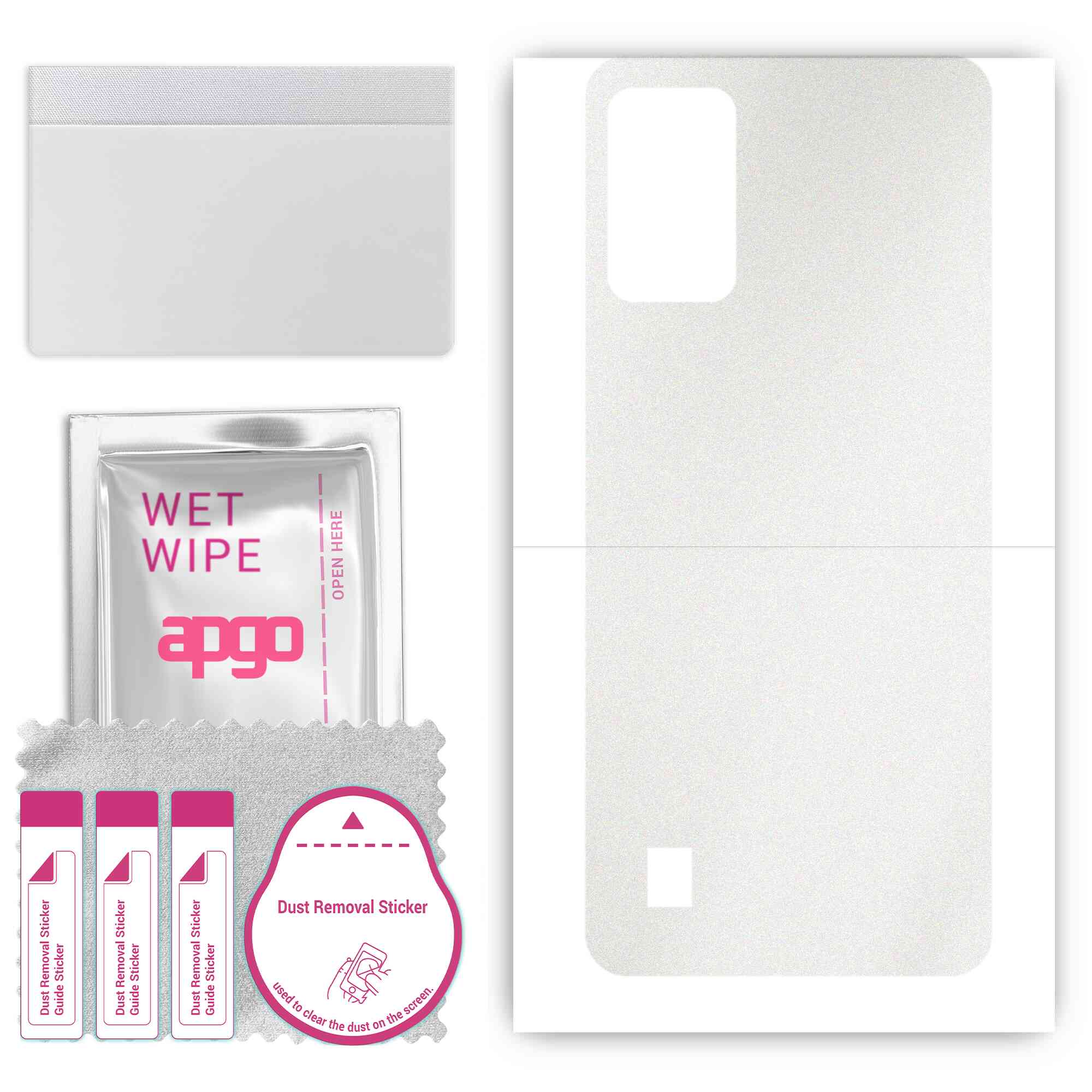 

apgo Захисна наклейка для задньої панелі, сумісна з ZTE Blade A52 Lite, Wrap Film, Foil, Vinyl - Pattern Matte Transparent