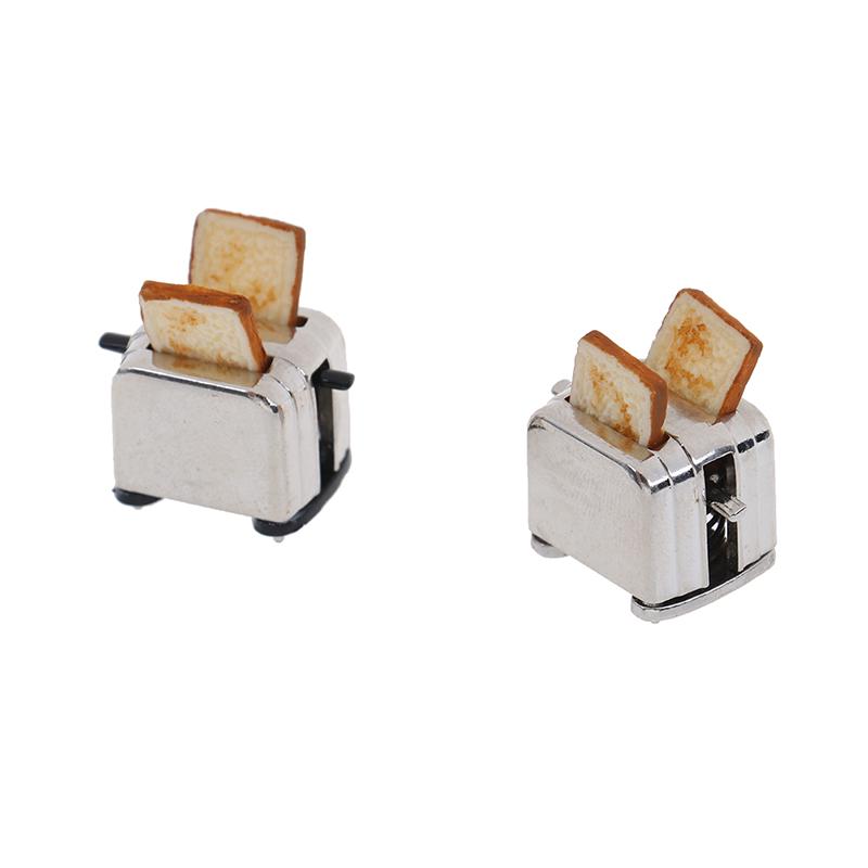 1:12 Dollhouse Mini Bread Machine Simulation Miniature Model Toy Mini Home Toaster Family Toy Baby House Bread Machine
