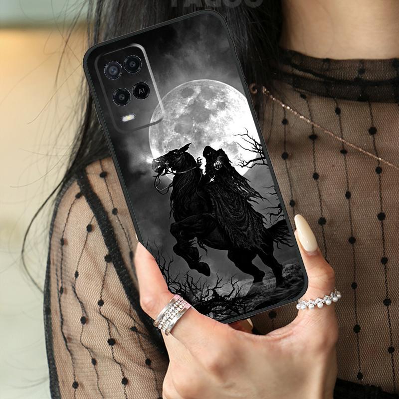 Death Grim Reaper Skull Case For Oppo A80 A60 A40 A17 A57 A77 A74 A54 A94 A78 A98 A18 A38 A58 A96 A76 A16 A15 A5 Pro