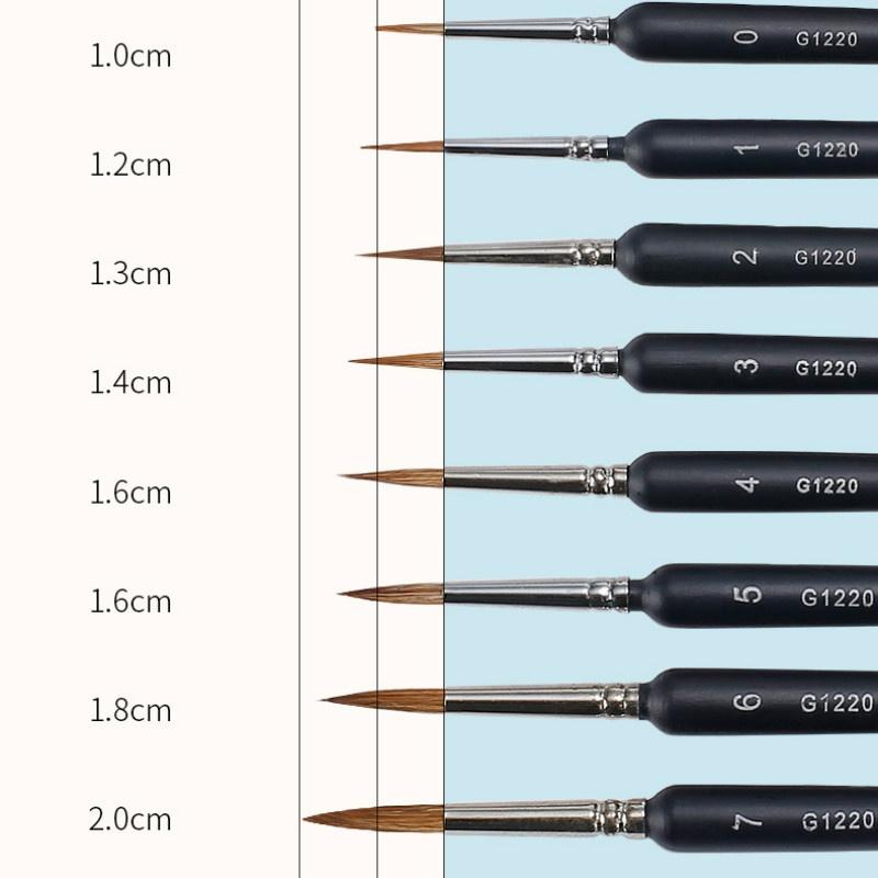 9/10 Pcs Miniature Paint Brush Set Professional Nylon Brush Acrylic Painting Thin Hook Line Pen Art Supplies Hand Painted