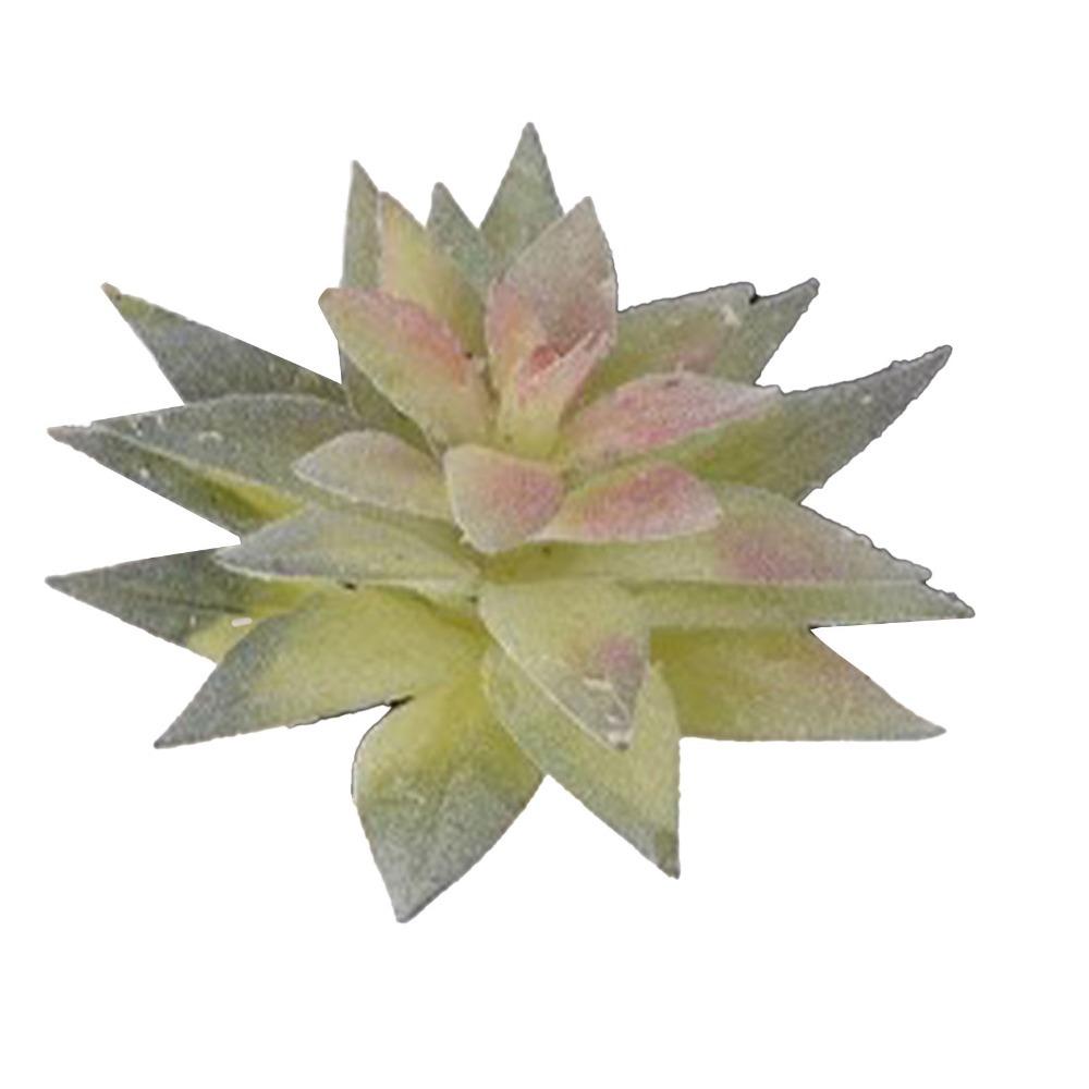 2pcs Soft PVC artificial succulent ornaments green Succulent Plant mini faux plant decor 3.94 x 2.76 x 2.76 inch
