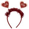 Woman Teens Tinsel Valentines Headband Hair Hoop Girls Banquet Party Hairband