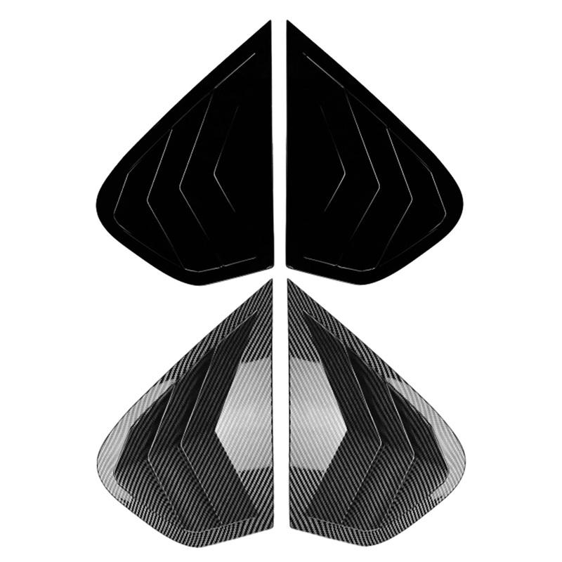 Pairs Rear Window Louvers Car Vent Side Window Louvers Vent for BMW X6 X6M E71 E72 2008-2014 Glossy Black/Carbon Fiber Black