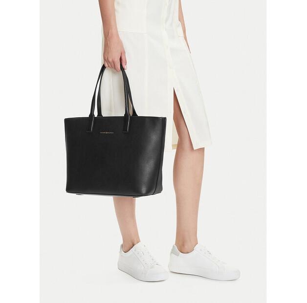 Handbag Tommy Hilfiger Th Logotape Tote AW0AW17449 Black