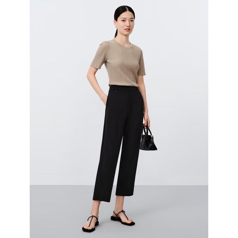 

Annacoco Women s Summer Beaded Elastic Waist Casual Pants L