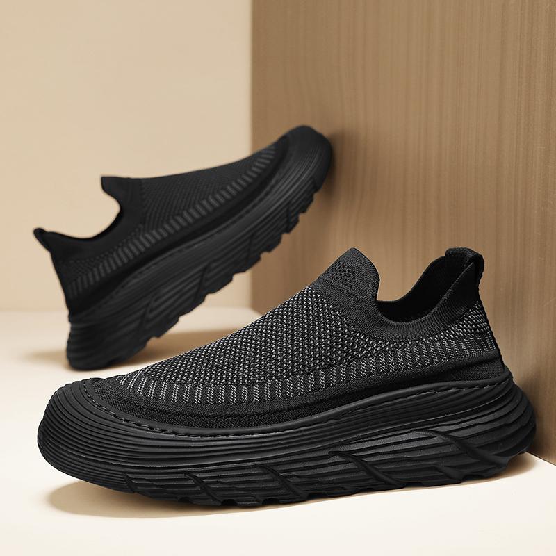 

Весенние новые легкие роскошные спортивные туфли для отдыха на толстой подошве удобные и универсальные простые и удобные в носке носки для мужчин 39 чёрный