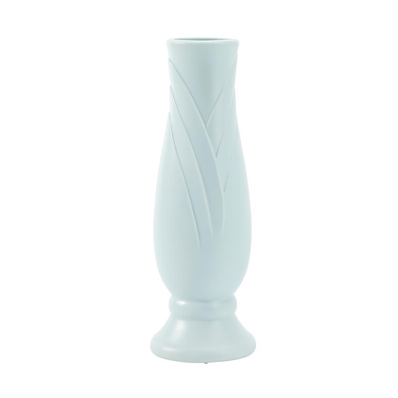 Nordic Style Petal-Shaped Drop-Resistant Plastic Vase - Minimalist Imitation Porcelain Flower Pot for Home Décor