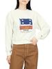 Lee Official Colorful Sweatshirt Size S Women's LT7130-218 White,