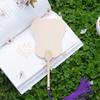 Round Mini Graffiti Fans Xuan Paper Paper Hand Fan Art Hand Fans Blank Painting Fans  Wedding Party