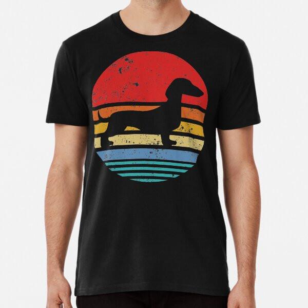 Dachshund Retro Sunset Dog Daschund Premium  S to 5XL Made in the AU/USA T-Shirt