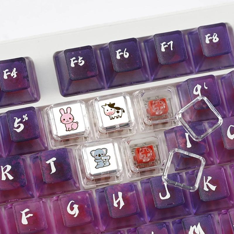 10/20/50/100Pcs Transparency Keycaps XDA Height Removable Keycap Unique for Mechanical Keypad Customization Keycap