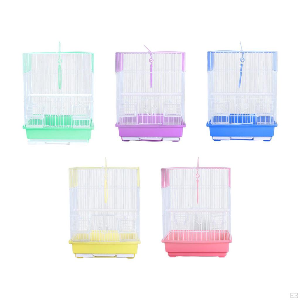 Bird Cage Hanging Hook Birdcage Parrot Stand with Standing Pole for Parakeet Conures