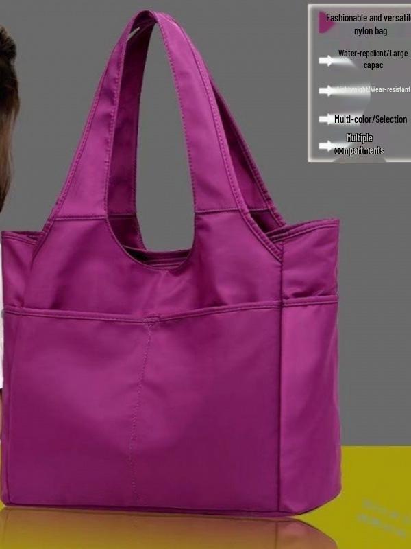 Women's Large Capacity Multi-Compartment Canvas Tote Bag