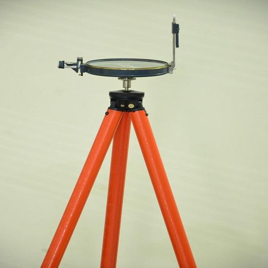 Aluminium and Brass Mix Working Survey Prismatic Compass with Aluminium Adjustable Tripod Stand 152.4 Cm