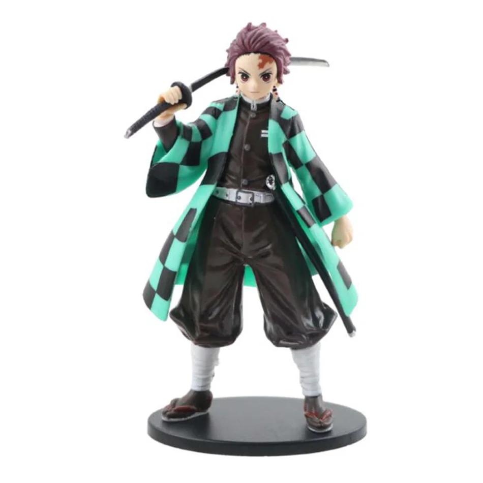 Anime Demon Slayer Kimetsu No Yaiba Figure Kamado Tanjirou Action Figure Agatsuma Zenitsu Nezuko Warrior PVC Desktop Ornaments