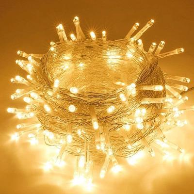 35 Feets Led Serial String Lights – AC Plug Waterproof Copper Wire Yellow Fairy Light for Home Decoration,Christmas