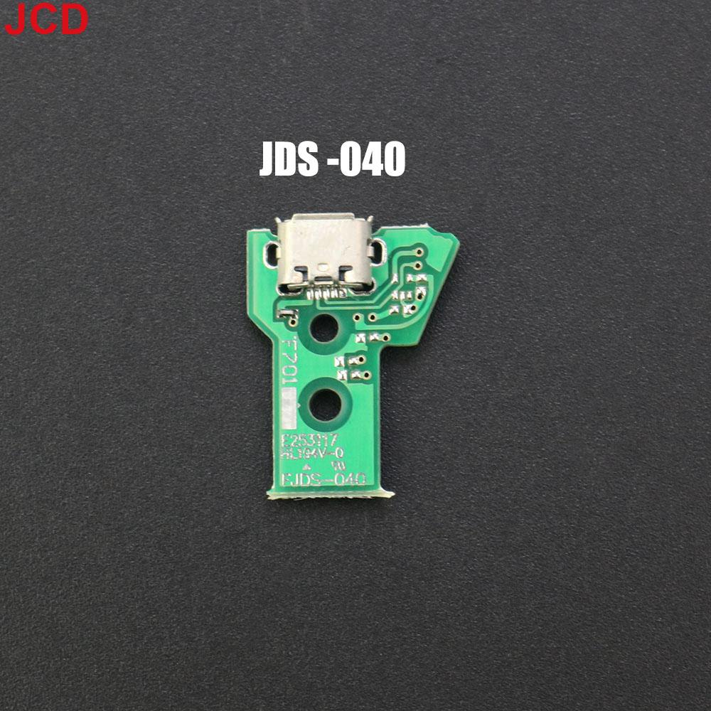 JCD 1pcs For PS4 Slim Pro Game Controller USB Charging Port Socket Circuit Board 12Pin JDS 011 030 040 055 14Pin 001 Connector