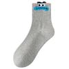 Girls' Mid-Calf Cartoon Socks - Pure Cotton, Odor-Resistant, Perfect for Autumn/Winter, Ideal for Teens and Older Children