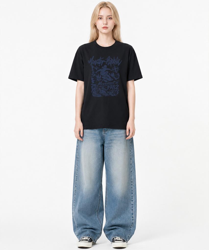 MONSTER REPUBLIC 1982 Movement Deep Blue T-Shirt Black_9130