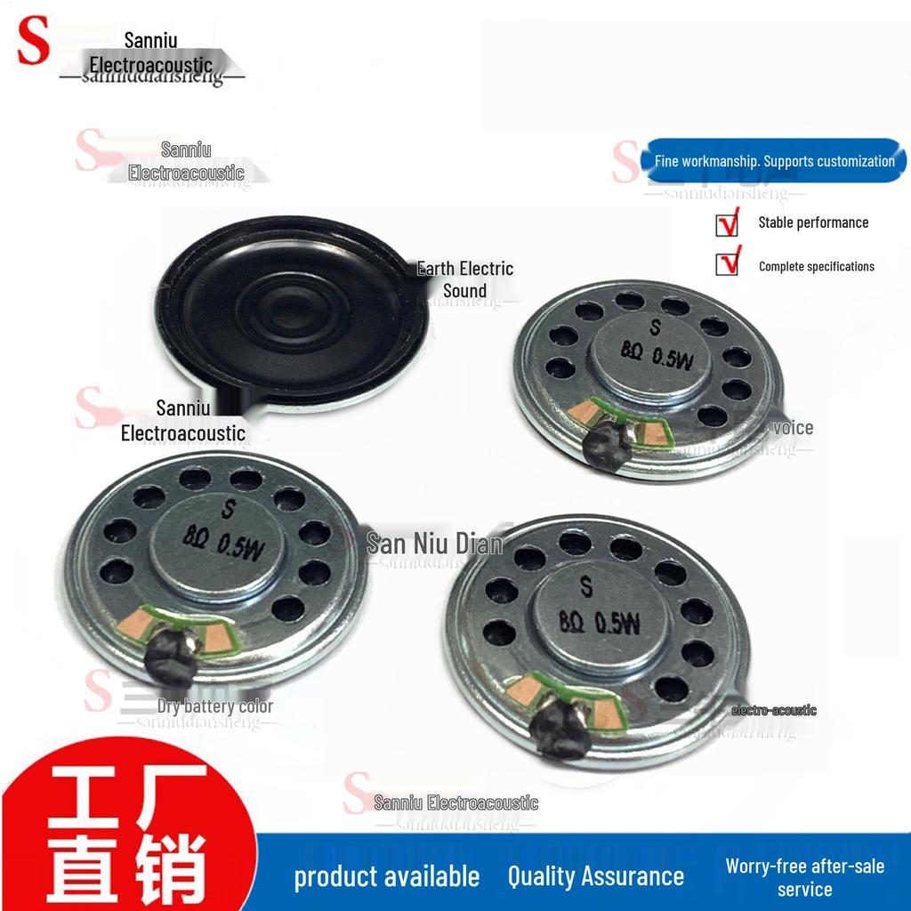 2.9cm Round Ultra-Thin Mylar Speaker, 8 Ohm, 0.5W, with Internal Magnet for Toys