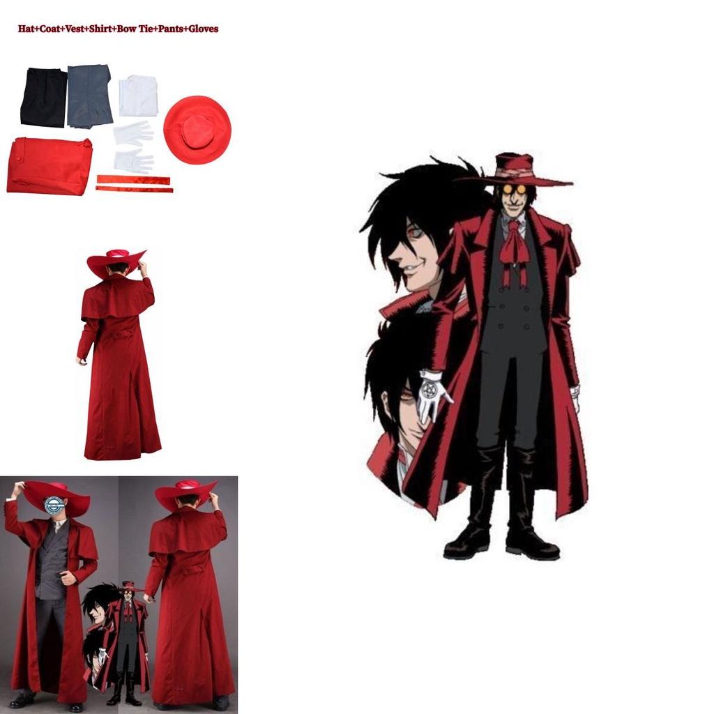 Косплей костюм Алукарда з Hellsing Ultimate Набір з високоякісних матеріалів для Хелловіну та Різдвяних вечірок