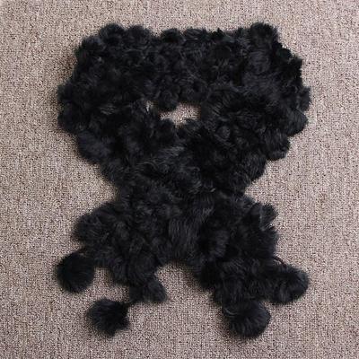 Soft Black scarf/Winter Fashion Lexifer Rabbit Fur Muffler
