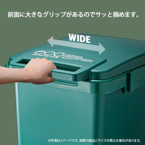 Risu Trash Can, One-Handle with Handle, Light Green, 45L, Eco Container Style 2, Made In Japan, CS2-45J