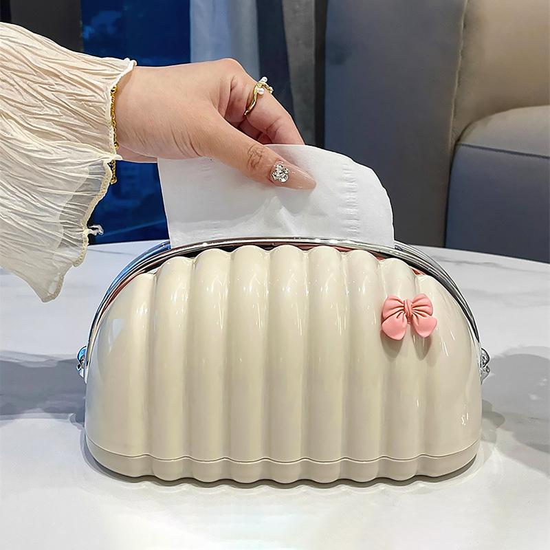 

1 шт., настольный весенний кронштейн, бумажный ящик, светлая роскошная кремовая обертка, бумажное полотенце