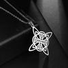 Retro Celtic Knot Pattern Disc Cross Pendant Necklace for Men Gothic Punk Trend Street Jewelry Gift