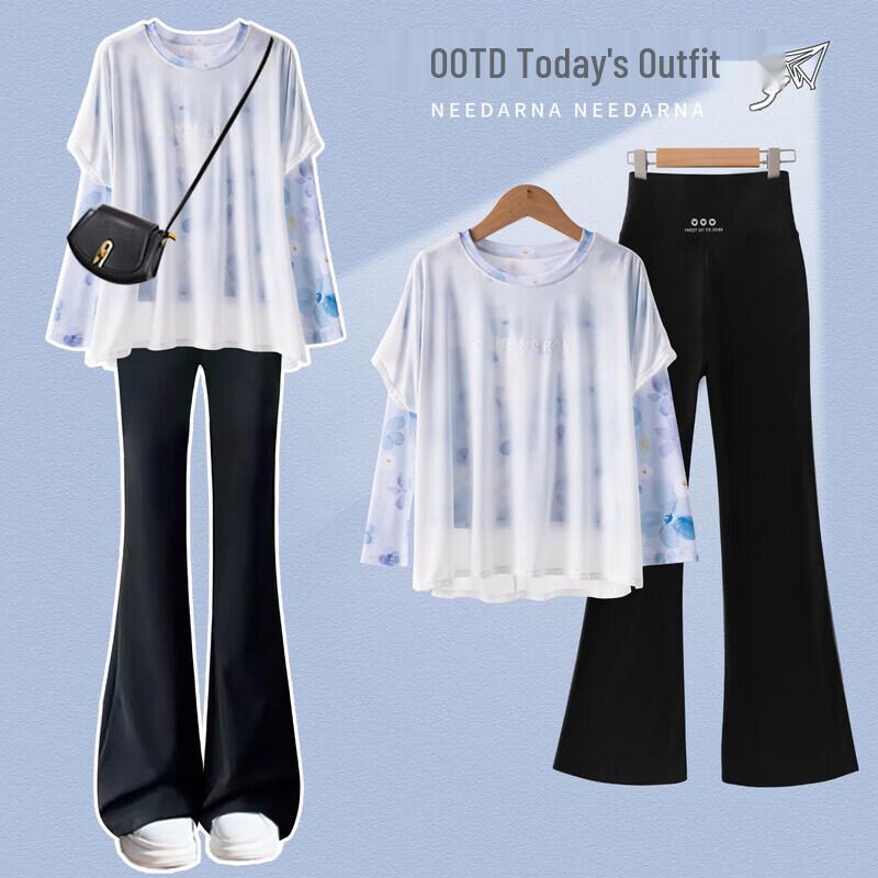 Moonkids Girls  Quick-Dry Faux Two-Piece Sports Set 130cm