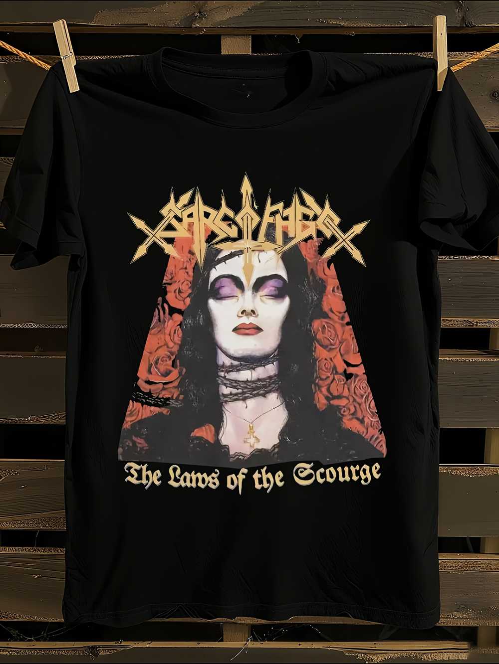 Sarcofago Black Metal Band Vintage 80s T-Shirt S