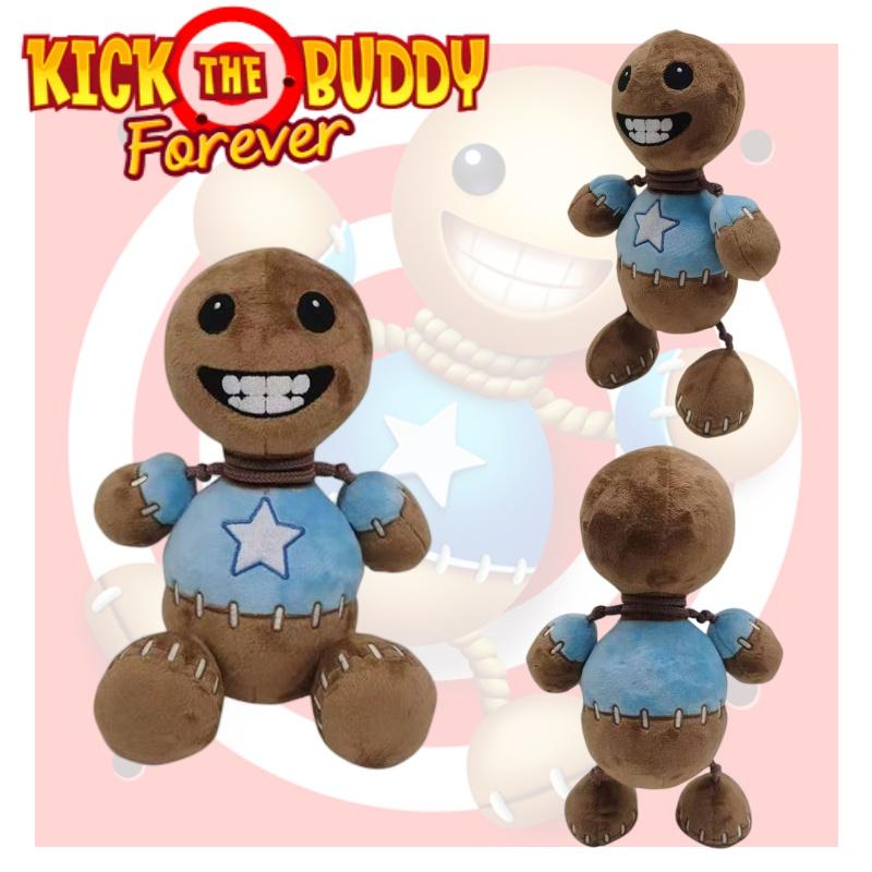 Kick The Buddy Plush Toy Crystal Soft Fur, Brown, 30cm Height, Pp Cotton Filling