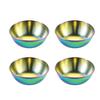 Round Durable Stainless Steel Home Essential Tableware Sauce Dishes Food Snack Dish Sauce Plate Seasoning Dish Small Bowl